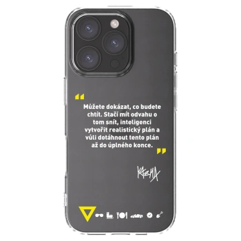 Picasee silikónový prehľadný obal pre Apple iPhone 16 Pro - Kazma - MŮŽETE DOKÁZAT, CO BUDETE CHTÍT