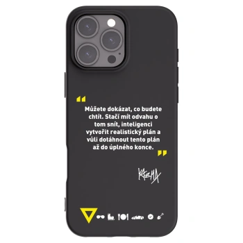 Picasee silikónový čierny obal pre Apple iPhone 16 Pro Max - Kazma - MŮŽETE DOKÁZAT, CO BUDETE CHTÍT