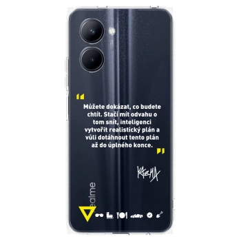 Picasee silikónový prehľadný obal pre Realme C33 (2023) - Kazma - MŮŽETE DOKÁZAT, CO BUDETE CHTÍT