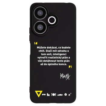 Picasee silikónový čierny obal pre Xiaomi Redmi 13 4G - Kazma - MŮŽETE DOKÁZAT, CO BUDETE CHTÍT
