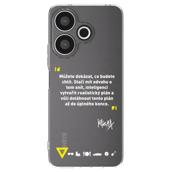 Picasee silikónový prehľadný obal pre Xiaomi Redmi 13 4G - Kazma - MŮŽETE DOKÁZAT, CO BUDETE CHTÍT