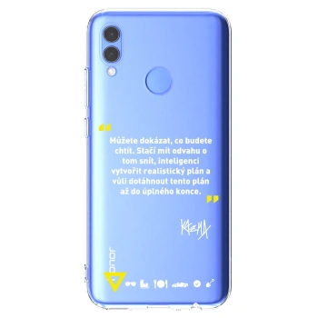 Picasee silikónový prehľadný obal pre Huawei P Smart 2019 - Kazma - MŮŽETE DOKÁZAT, CO BUDETE CHTÍT