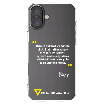 Picasee silikónový prehľadný obal pre Apple iPhone 16 Plus - Kazma - MŮŽETE DOKÁZAT, CO BUDETE CHTÍT