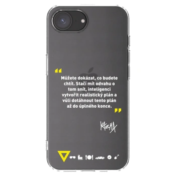 Picasee silikónový prehľadný obal pre Apple iPhone 16e - Kazma - MŮŽETE DOKÁZAT, CO BUDETE CHTÍT