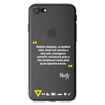 Picasee silikónový prehľadný obal pre Apple iPhone 7 - Kazma - MŮŽETE DOKÁZAT, CO BUDETE CHTÍT