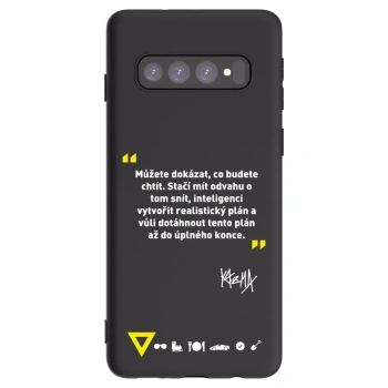Picasee silikónový čierny obal pre Samsung Galaxy S10 G973 - Kazma - MŮŽETE DOKÁZAT, CO BUDETE CHTÍT