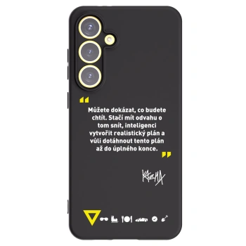 Picasee silikónový čierny obal pre Samsung Galaxy S24 FE S721B - Kazma - MŮŽETE DOKÁZAT, CO BUDETE CHTÍT