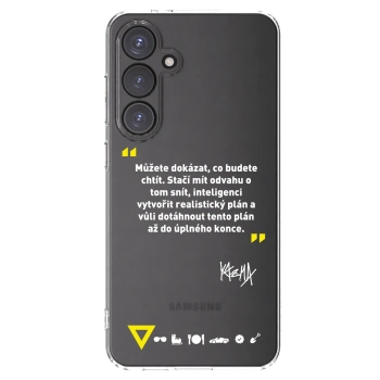 Picasee silikónový prehľadný obal pre Samsung Galaxy S24 FE S721B - Kazma - MŮŽETE DOKÁZAT, CO BUDETE CHTÍT