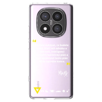 Picasee silikónový prehľadný obal pre Xiaomi Redmi Note 14 Pro+ 5G - Kazma - MŮŽETE DOKÁZAT, CO BUDETE CHTÍT