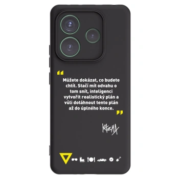 Picasee silikónový čierny obal pre Xiaomi Redmi Note 14 5G - Kazma - MŮŽETE DOKÁZAT, CO BUDETE CHTÍT
