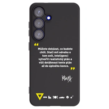 Picasee silikónový čierny obal pre Samsung Galaxy S25 5G - Kazma - MŮŽETE DOKÁZAT, CO BUDETE CHTÍT