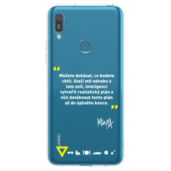 Picasee silikónový prehľadný obal pre Huawei Y7 2019 - Kazma - MŮŽETE DOKÁZAT, CO BUDETE CHTÍT