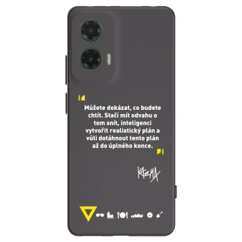 Picasee silikónový čierny obal pre Motorola Moto G35 5G - Kazma - MŮŽETE DOKÁZAT, CO BUDETE CHTÍT
