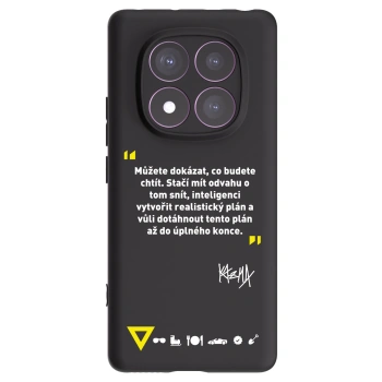 Picasee silikónový čierny obal pre Xiaomi Redmi Note 14 Pro 4G - Kazma - MŮŽETE DOKÁZAT, CO BUDETE CHTÍT