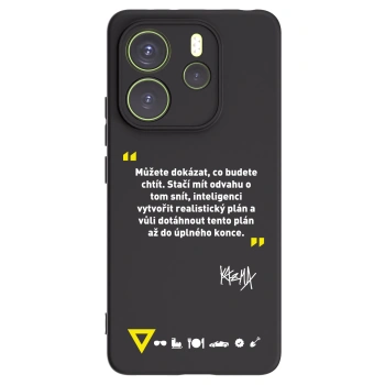 Picasee silikónový čierny obal pre Xiaomi Redmi Note 14 4G - Kazma - MŮŽETE DOKÁZAT, CO BUDETE CHTÍT