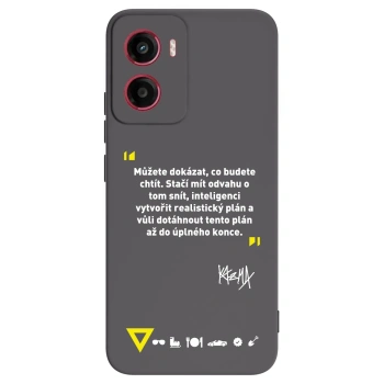 Picasee silikónový čierny obal pre Motorola Moto G05 - Kazma - MŮŽETE DOKÁZAT, CO BUDETE CHTÍT