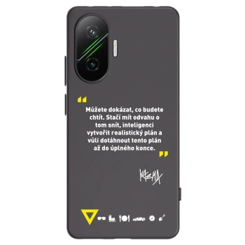 Picasee silikónový čierny obal pre Xiaomi Poco F7 5G - Kazma - MŮŽETE DOKÁZAT, CO BUDETE CHTÍT