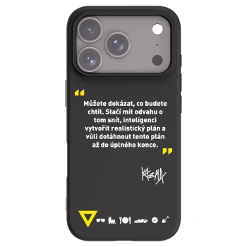 Picasee silikónový čierny obal pre Apple iPhone 17 Pro - Kazma - MŮŽETE DOKÁZAT, CO BUDETE CHTÍT
