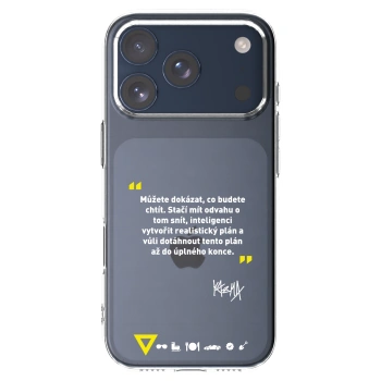 Picasee silikónový prehľadný obal pre Apple iPhone 17 Pro - Kazma - MŮŽETE DOKÁZAT, CO BUDETE CHTÍT