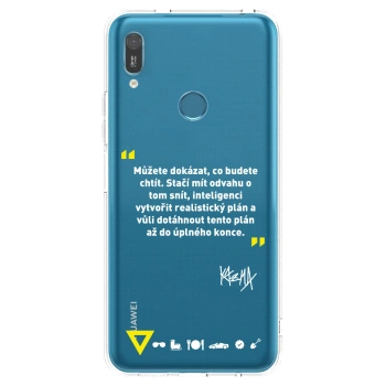 Picasee silikónový prehľadný obal pre Huawei Y6 2019 - Kazma - MŮŽETE DOKÁZAT, CO BUDETE CHTÍT