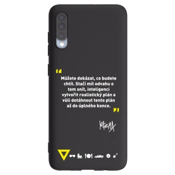 Picasee silikónový čierny obal pre Samsung Galaxy A70 A705F - Kazma - MŮŽETE DOKÁZAT, CO BUDETE CHTÍT