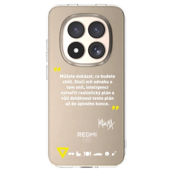 Picasee silikónový prehľadný obal pre Xiaomi Redmi Note 15 Pro 4G - Kazma - MŮŽETE DOKÁZAT, CO BUDETE CHTÍT