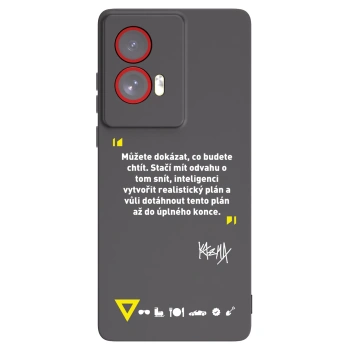 Picasee silikónový čierny obal pre Motorola Edge 50 Fusion - Kazma - MŮŽETE DOKÁZAT, CO BUDETE CHTÍT
