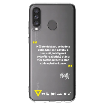Picasee silikónový prehľadný obal pre Huawei P30 Lite - Kazma - MŮŽETE DOKÁZAT, CO BUDETE CHTÍT
