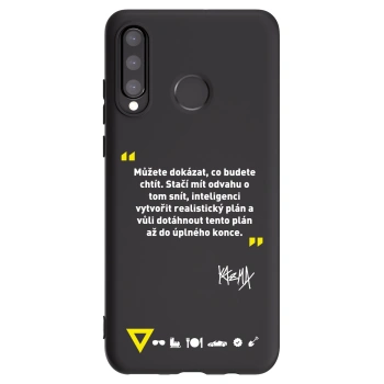 Picasee silikónový čierny obal pre Huawei P30 Lite - Kazma - MŮŽETE DOKÁZAT, CO BUDETE CHTÍT