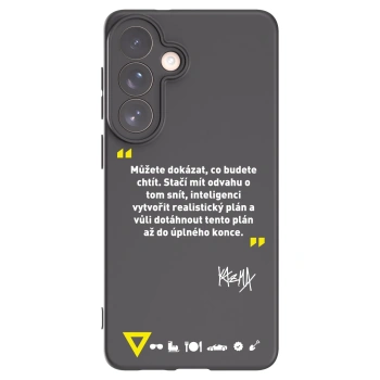 Picasee silikónový čierny obal pre Samsung Galaxy S26+ - Kazma - MŮŽETE DOKÁZAT, CO BUDETE CHTÍT