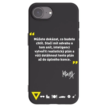 Picasee silikónový čierny obal pre Apple iPhone 17e - Kazma - MŮŽETE DOKÁZAT, CO BUDETE CHTÍT