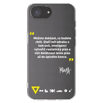 Picasee silikónový prehľadný obal pre Apple iPhone 17e - Kazma - MŮŽETE DOKÁZAT, CO BUDETE CHTÍT