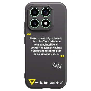 Picasee silikónový čierny obal pre Xiaomi 17 - Kazma - MŮŽETE DOKÁZAT, CO BUDETE CHTÍT