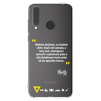 Picasee silikónový prehľadný obal pre Honor 20 Lite - Kazma - MŮŽETE DOKÁZAT, CO BUDETE CHTÍT
