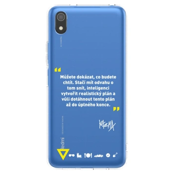 Picasee silikónový prehľadný obal pre Xiaomi Redmi 7A - Kazma - MŮŽETE DOKÁZAT, CO BUDETE CHTÍT