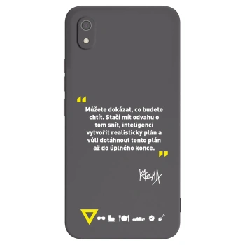 Picasee silikónový čierny obal pre Xiaomi Redmi 7A - Kazma - MŮŽETE DOKÁZAT, CO BUDETE CHTÍT