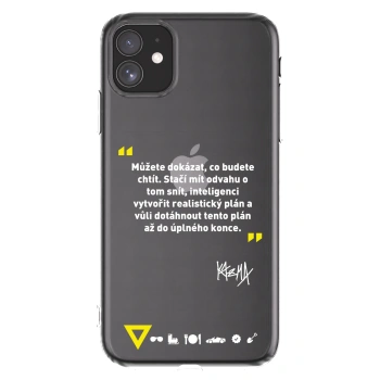 Picasee silikónový prehľadný obal pre Apple iPhone 11 - Kazma - MŮŽETE DOKÁZAT, CO BUDETE CHTÍT
