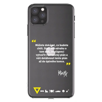 Picasee silikónový prehľadný obal pre Apple iPhone 11 Pro Max - Kazma - MŮŽETE DOKÁZAT, CO BUDETE CHTÍT