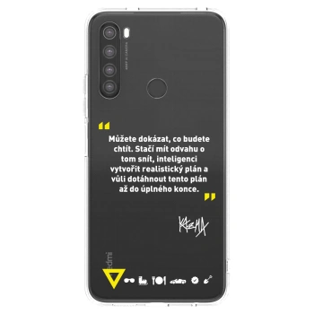 Picasee silikónový prehľadný obal pre Xiaomi Redmi Note 8 - Kazma - MŮŽETE DOKÁZAT, CO BUDETE CHTÍT