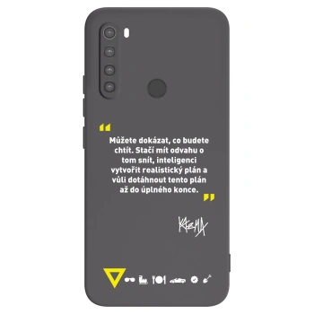 Picasee silikónový čierny obal pre Xiaomi Redmi Note 8 - Kazma - MŮŽETE DOKÁZAT, CO BUDETE CHTÍT