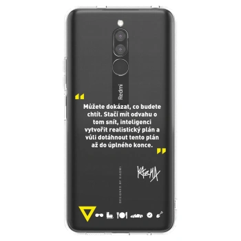 Picasee silikónový prehľadný obal pre Xiaomi Redmi 8 - Kazma - MŮŽETE DOKÁZAT, CO BUDETE CHTÍT