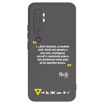 Picasee silikónový čierny obal pre Xiaomi Mi Note 10 (Pro) - Kazma - MŮŽETE DOKÁZAT, CO BUDETE CHTÍT