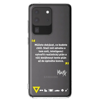 Picasee silikónový prehľadný obal pre Samsung Galaxy S20 Ultra 5G G988F - Kazma - MŮŽETE DOKÁZAT, CO BUDETE CHTÍT