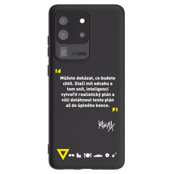 Picasee silikónový čierny obal pre Samsung Galaxy S20 Ultra 5G G988F - Kazma - MŮŽETE DOKÁZAT, CO BUDETE CHTÍT