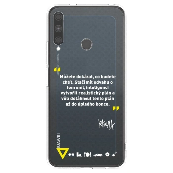 Picasee silikónový prehľadný obal pre Huawei P40 Lite E - Kazma - MŮŽETE DOKÁZAT, CO BUDETE CHTÍT