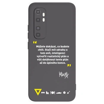 Picasee silikónový čierny obal pre Xiaomi Mi Note 10 Lite - Kazma - MŮŽETE DOKÁZAT, CO BUDETE CHTÍT
