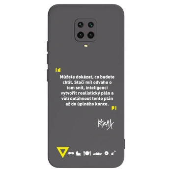 Picasee silikónový čierny obal pre Xiaomi Redmi Note 9S - Kazma - MŮŽETE DOKÁZAT, CO BUDETE CHTÍT
