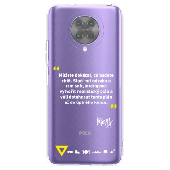 Picasee silikónový prehľadný obal pre Xiaomi Poco F2 Pro - Kazma - MŮŽETE DOKÁZAT, CO BUDETE CHTÍT