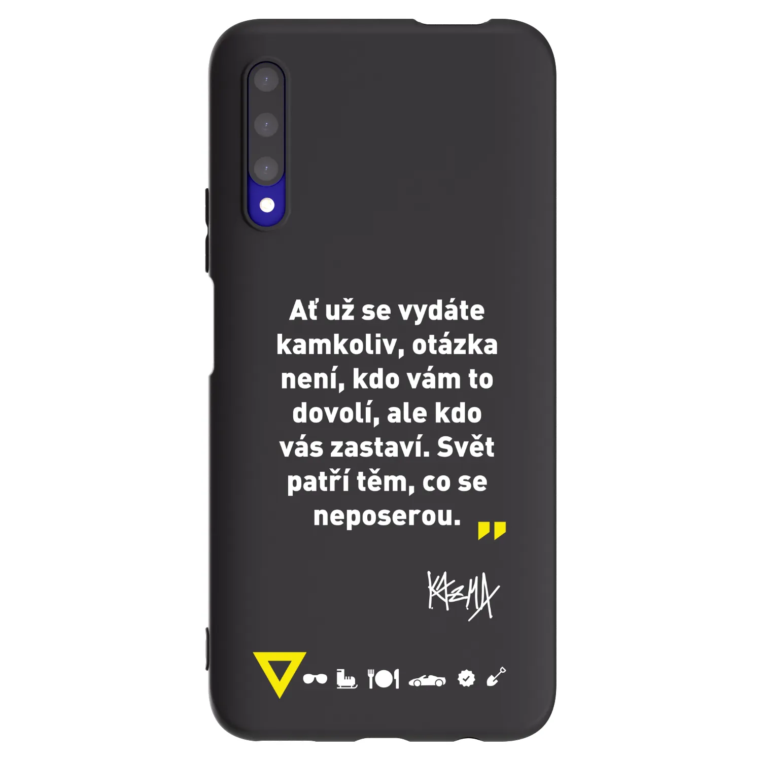 Picasee silikónový čierny obal pre Honor 9X Pro - Kazma - SVĚT PATŘÍ TĚM, CO SE NEPOSEROU