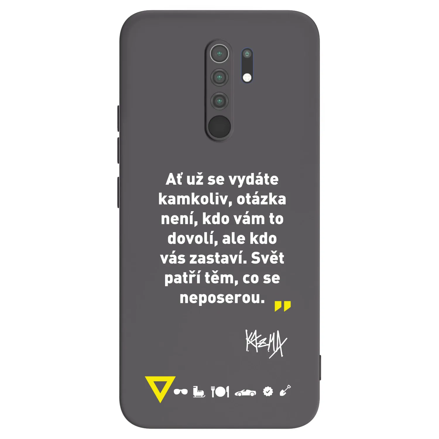 Picasee silikónový čierny obal pre Xiaomi Redmi 9 - Kazma - SVĚT PATŘÍ TĚM, CO SE NEPOSEROU